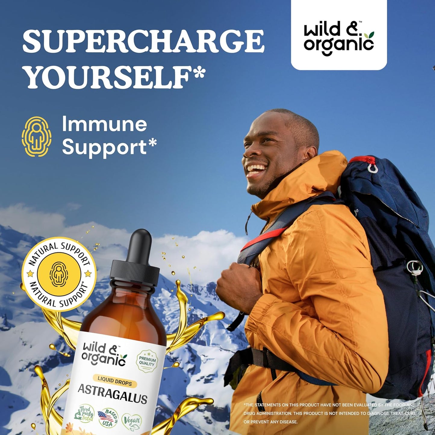 Organic Astragalus and Ashwagandha Tinctures Bundle - 4 fl oz Each