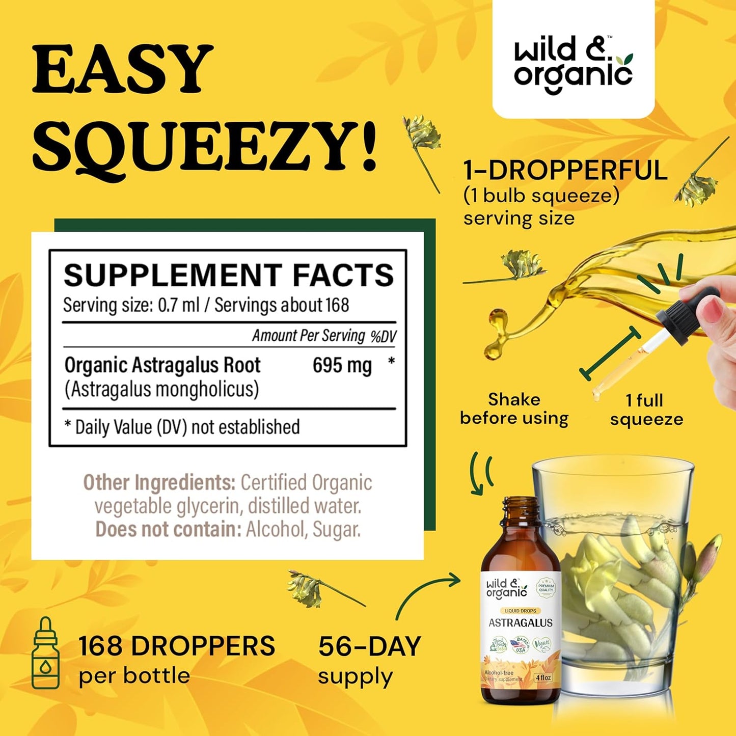 Organic Astragalus and Ashwagandha Tinctures Bundle - 4 fl oz Each