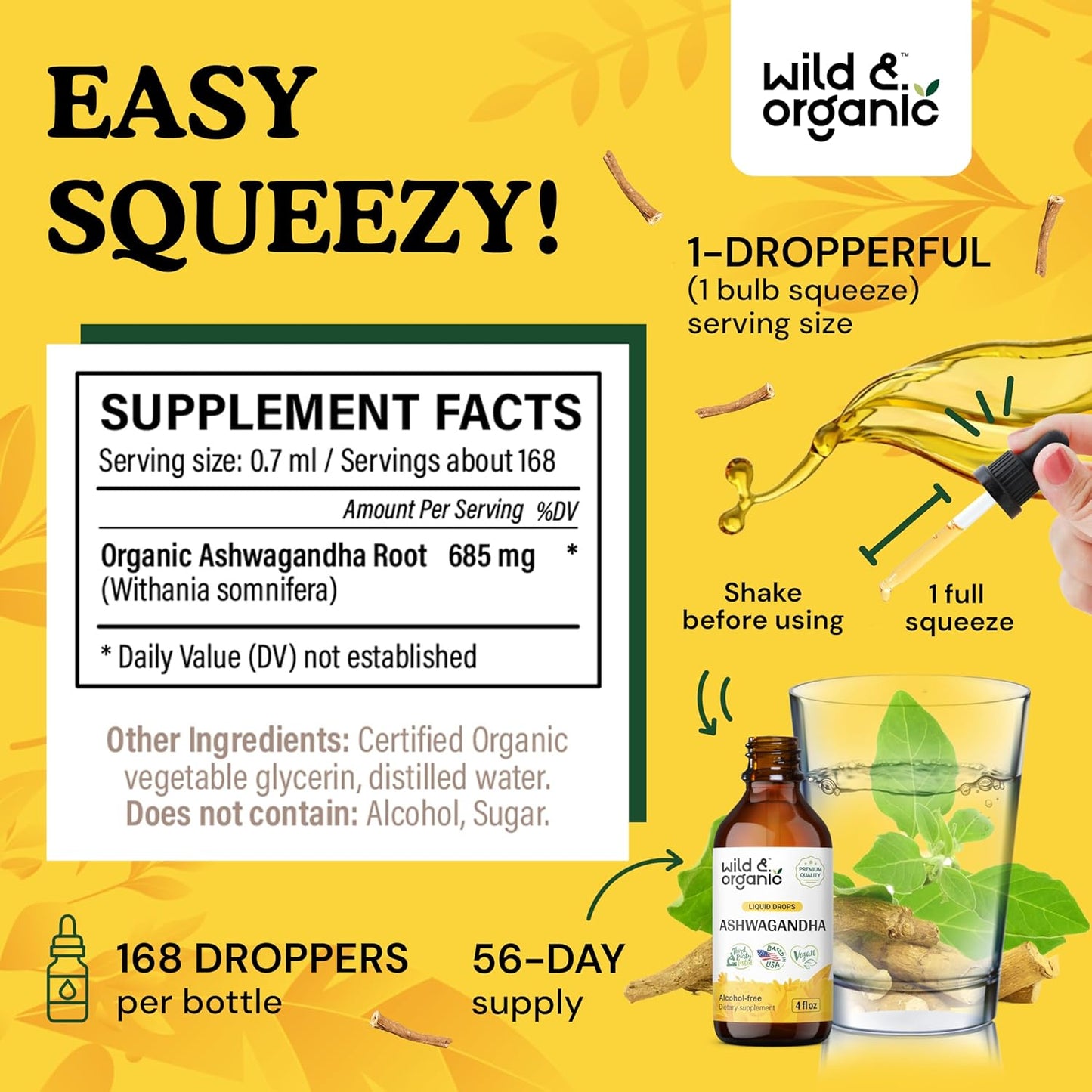 Organic Astragalus and Ashwagandha Tinctures Bundle - 4 fl oz Each