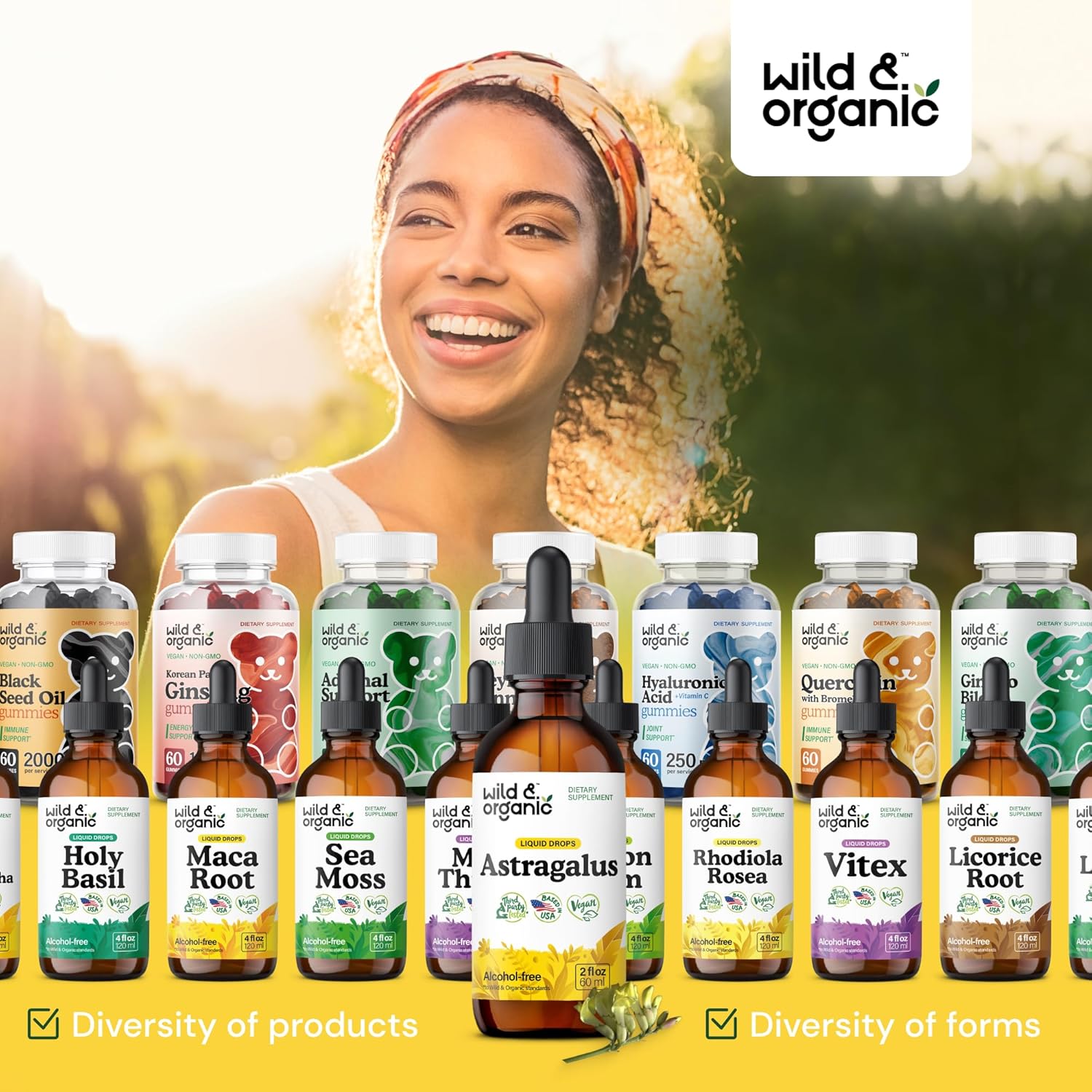 Organic Astragalus Root Extract Tincture - Immune Support Herbal Drops - Calming & Relaxing Supplement - Vegan, Sugar & Alcohol Free - 2 fl oz