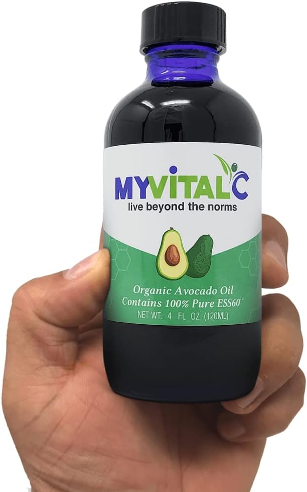 Organic Avocado Oil with ESS60 Antioxidants for Anti-Aging, Longevity, and Energy - 120ML
