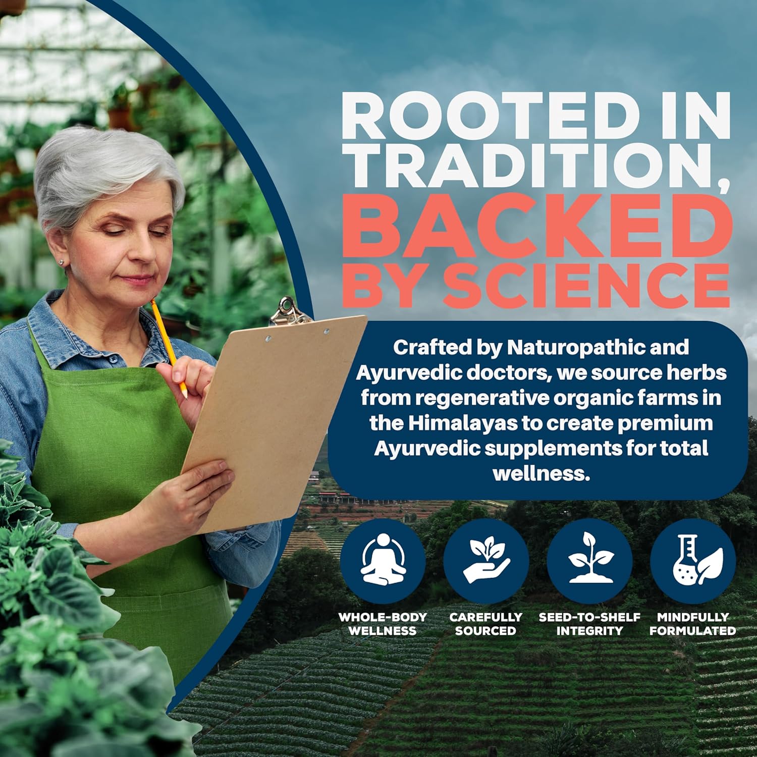 Organic BacopaPlus Supplement for Memory & Focus with Ginkgo and Ashwagandha - 90 Vegetarian Capsules