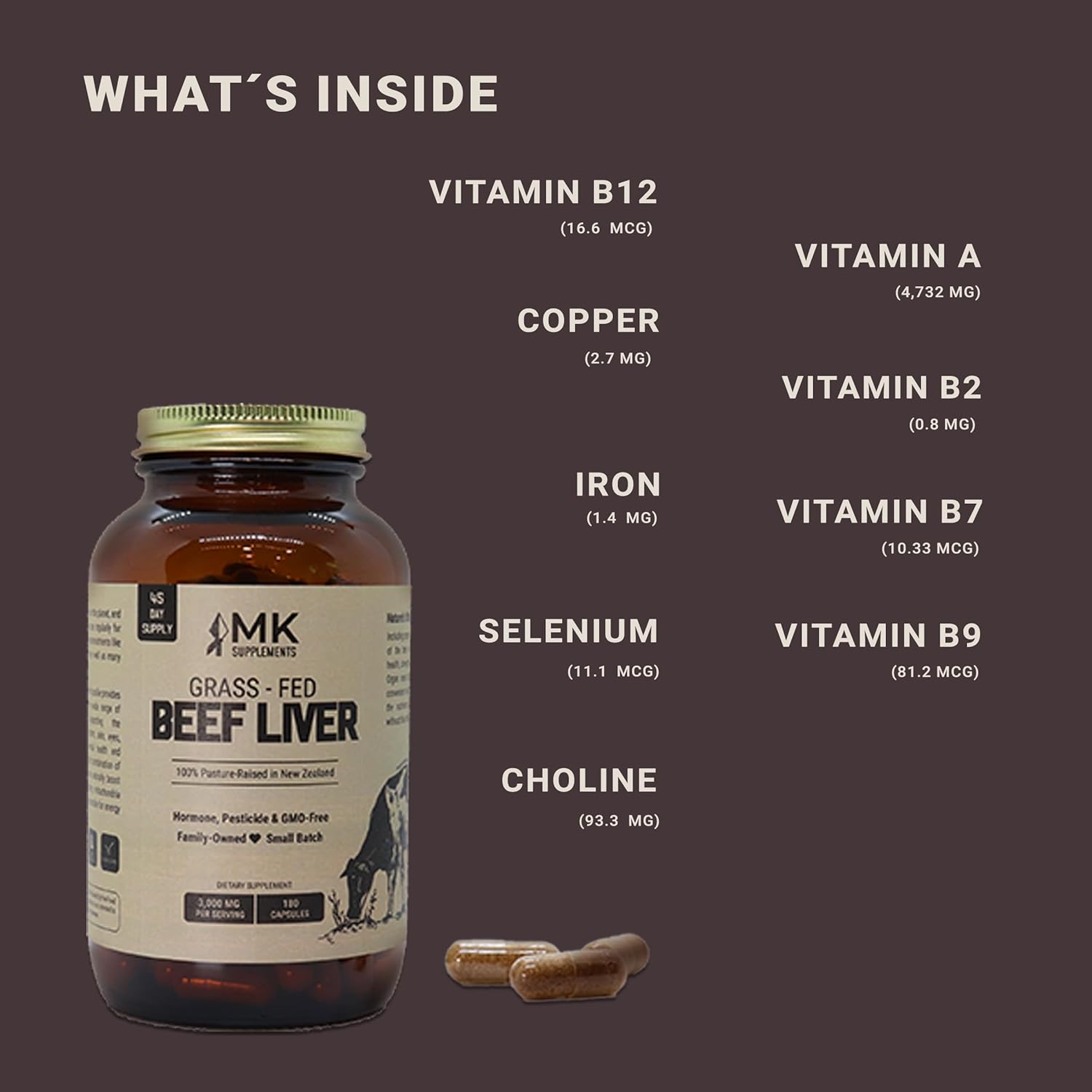 Organic Beef Liver, Bone & Marrow, Organs, Heart & Spleen Supplement Pack