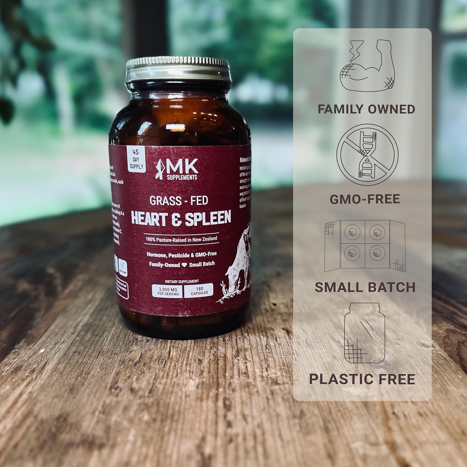 Organic Beef Liver, Bone & Marrow, Organs, Heart & Spleen Supplement Pack