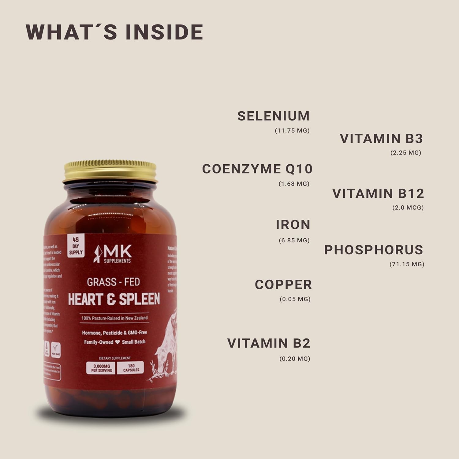 Organic Beef Liver, Bone & Marrow, Organs, Heart & Spleen Supplement Pack