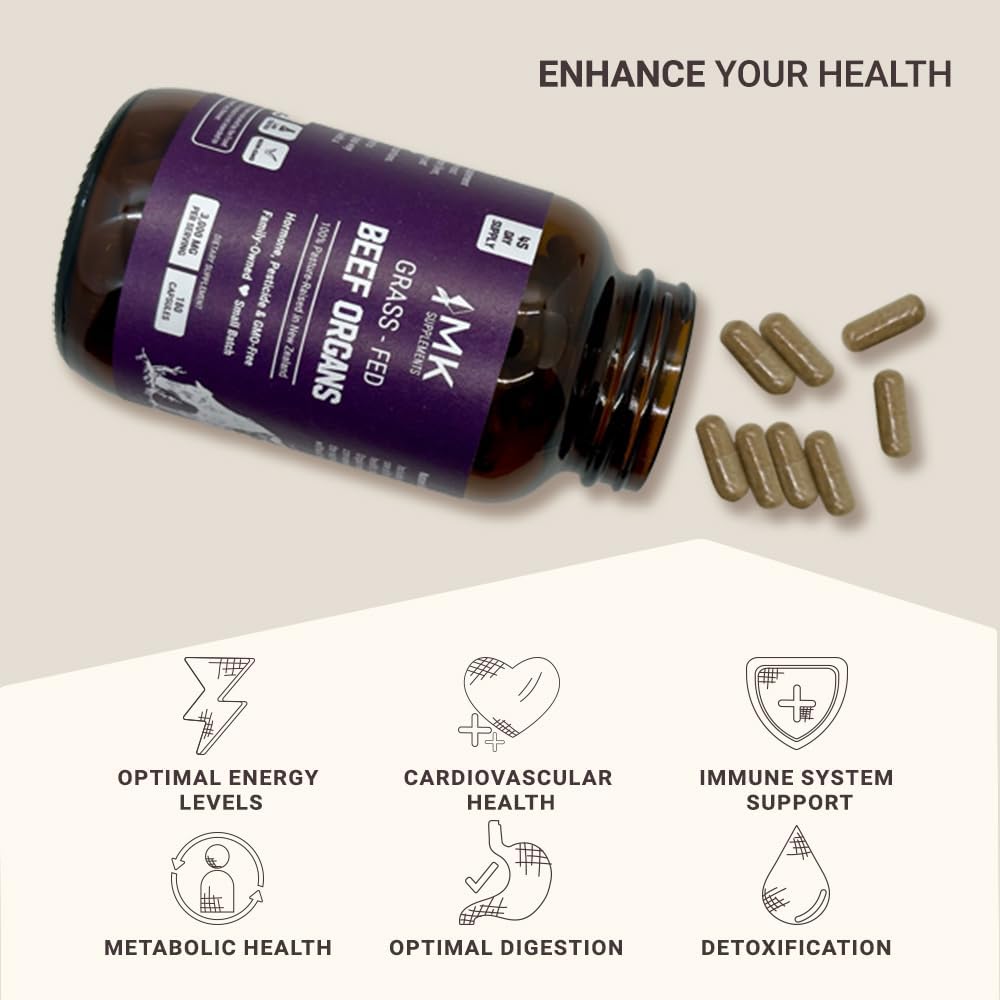 Organic Beef Liver, Bone & Marrow, Organs, Heart & Spleen Supplement Pack