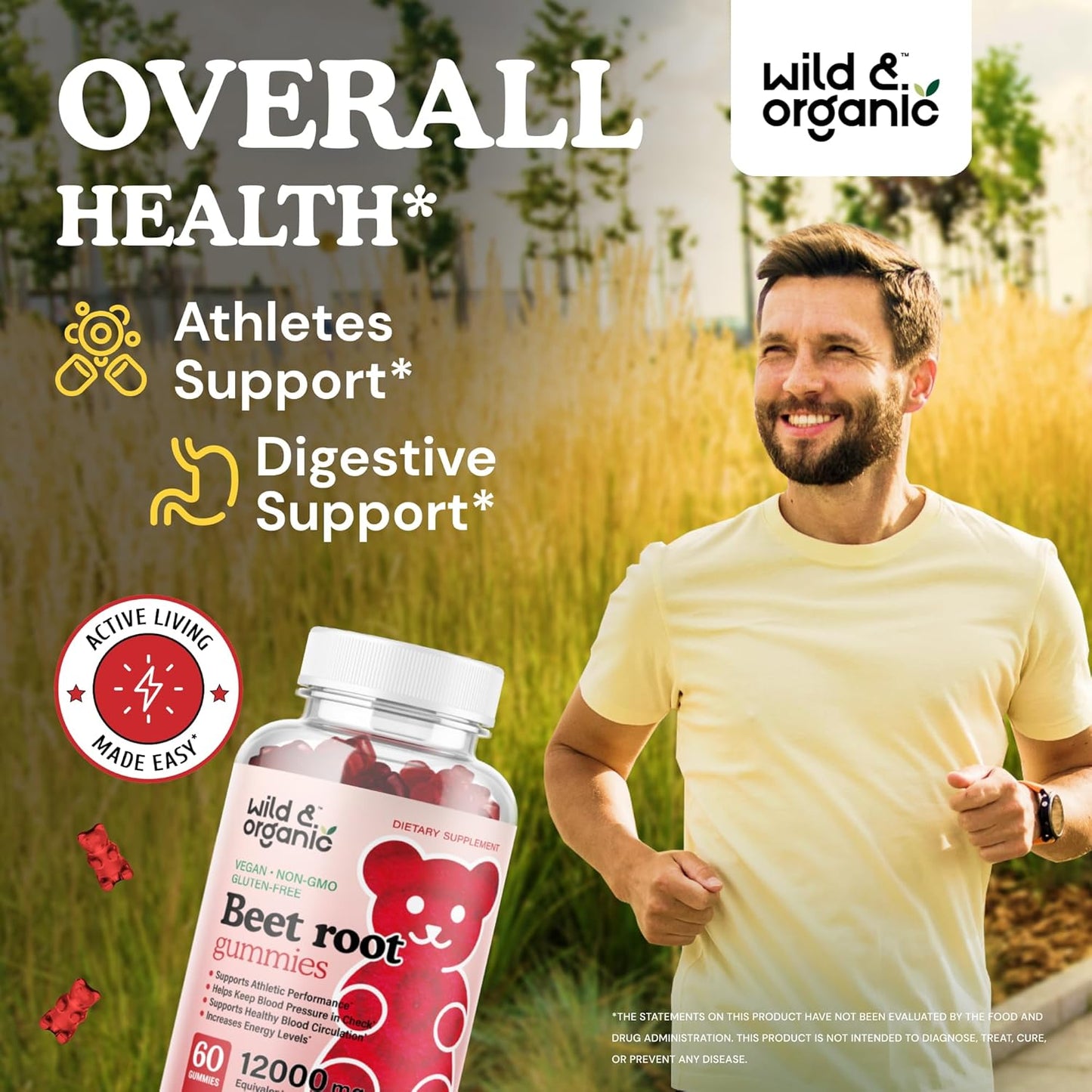 Organic Beet Root and Ashwagandha Gummies - Wildcrafted and Natural Supplements for Wellness