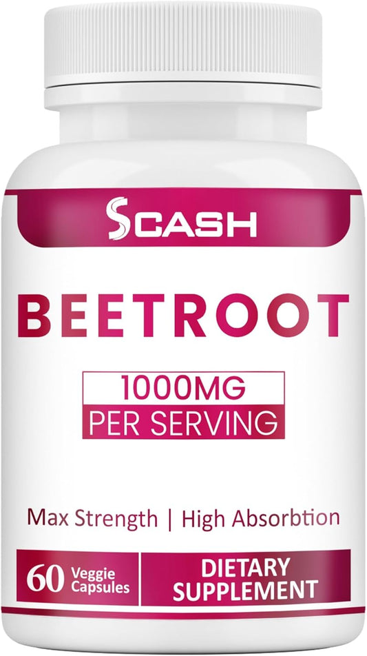 Organic Beet Root Capsules - 1000mg Per Serving - 60 Capsules of Beet Root Powder - Non-GMO & Gluten Free - Pure and Natural