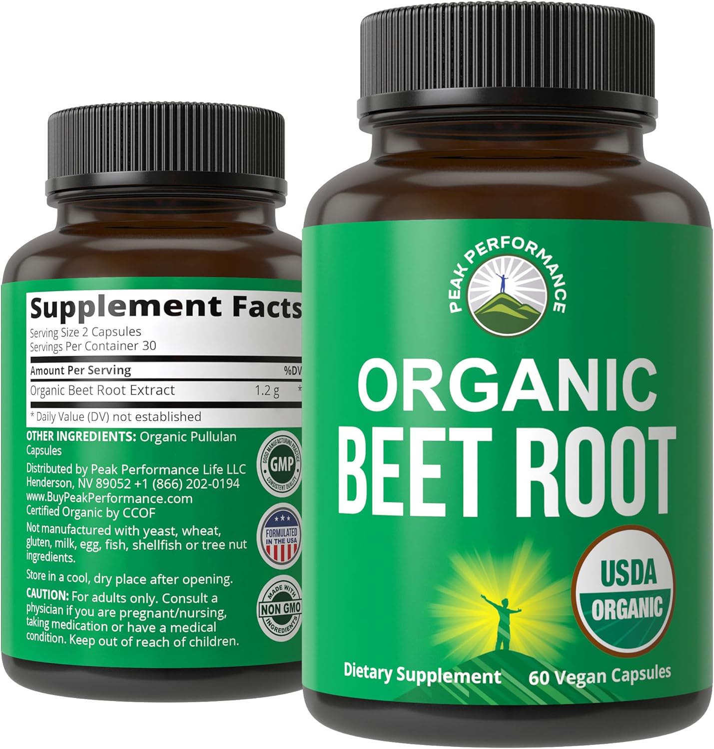 Organic Beet Root Capsules 1200mg - Nitric Oxide Energy Boost Supplement for Men & Women - Vegan Beet Juice Powder Pills with Polyphenol Support