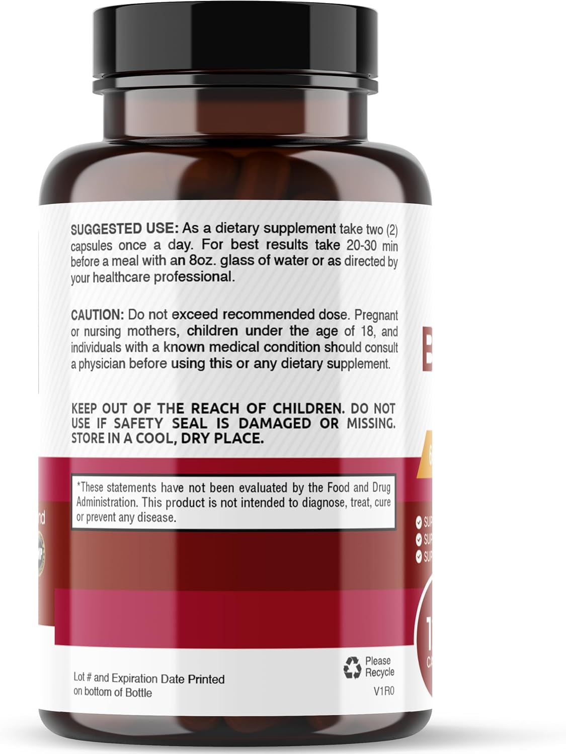 Organic Beet Root Capsules 1300mg - Nitric Oxide Booster for Healthy Blood Pressure and Heart Health - 120 Count