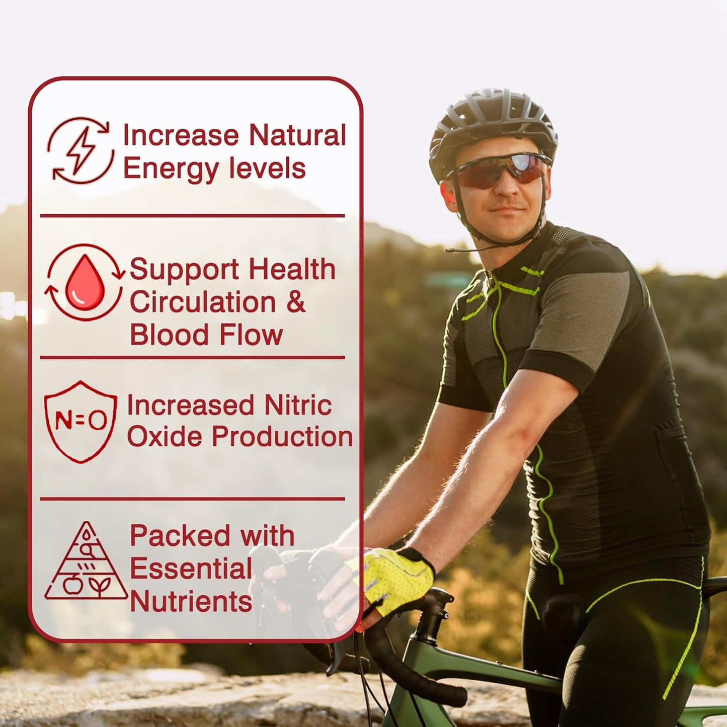 Organic Beet Root Capsules 2000mg for Circulation & Energy, Nitric Oxide Supplement with Grape Seed Extract & Pomegranate Juice Powder, Non GMO - 240 Count