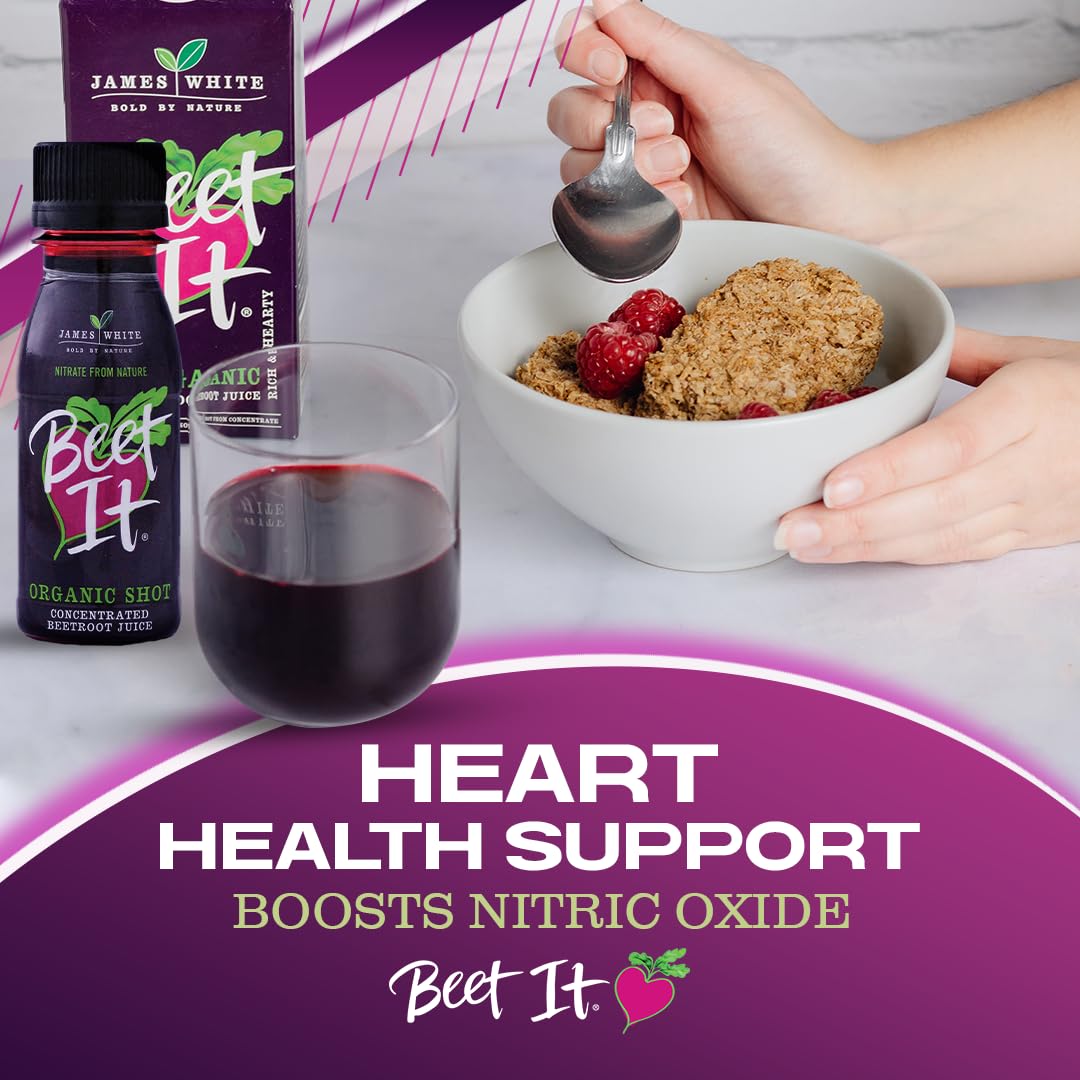 Organic Beet Root Juice Shots - 300mg Dietary Nitrate for Heart Health (15 x 2.4 fl. oz.) - Non-GMO, Pure Beet Juice, Natural Blood Pressure Support