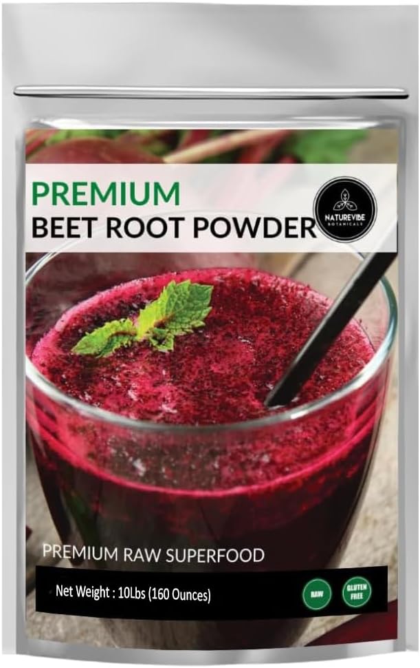 Organic Beet Root Powder - 10lbs Bulk Bag (160oz) | Raw, Non-GMO - Naturevibe Botanicals