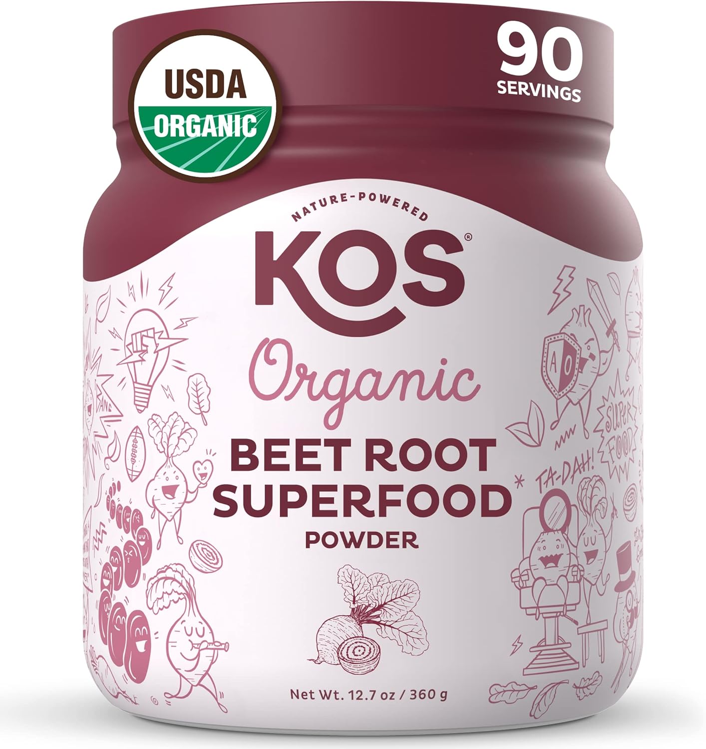 Organic Beet Root Powder - 180 Servings (2 Pack) by KOS
