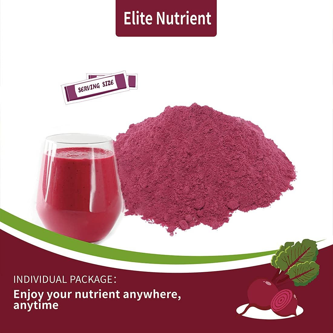 Organic Beet Root Powder - Non-GMO, Gluten Free, Vegan Superfood - Nitric Oxide Booster for Stamina & Performance