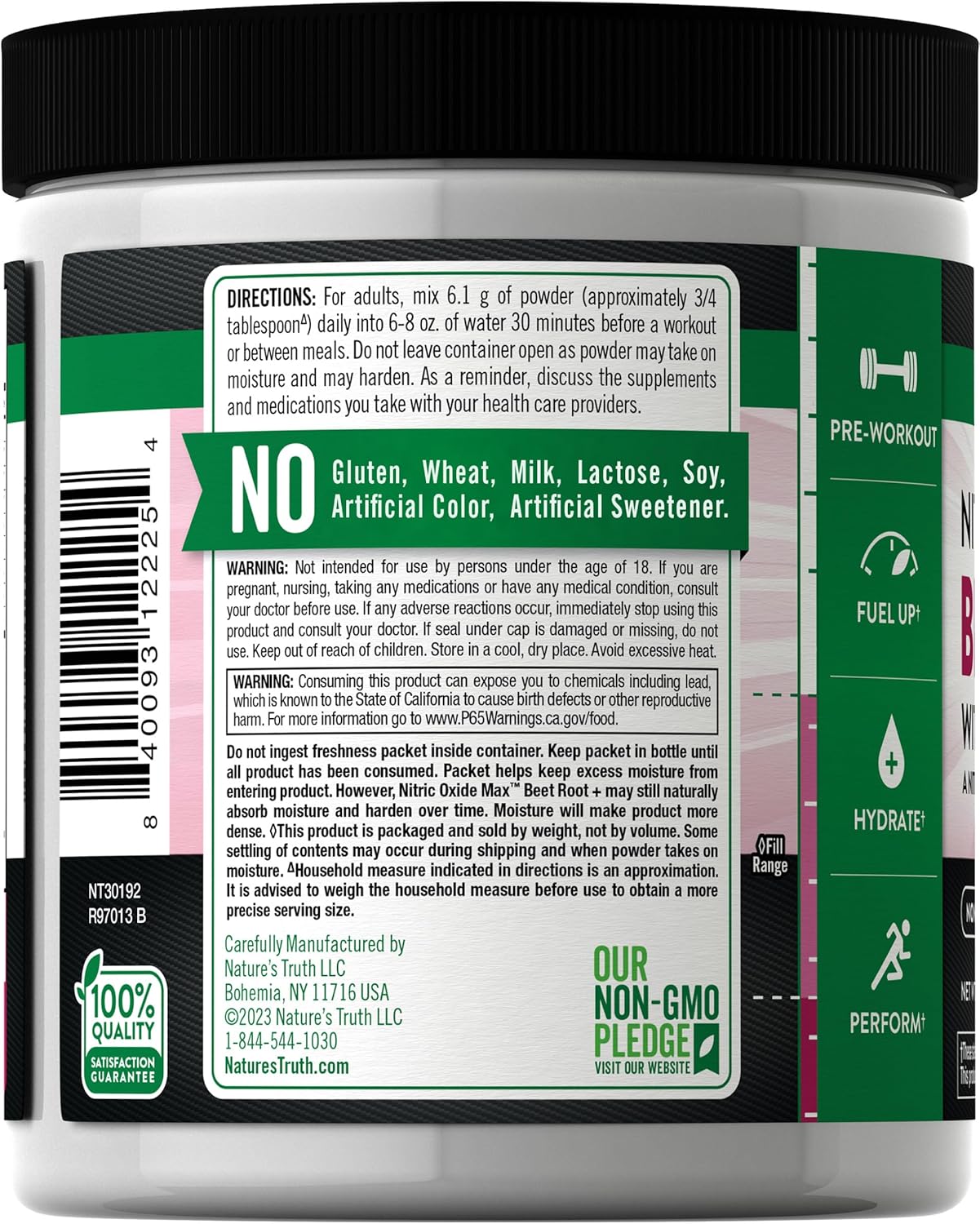 Organic Beet Root Powder 7.73 oz - Nitric Oxide Supplement for Men & Women - Vegan, Non-GMO, Gluten-Free - Mixed Berry Flavor