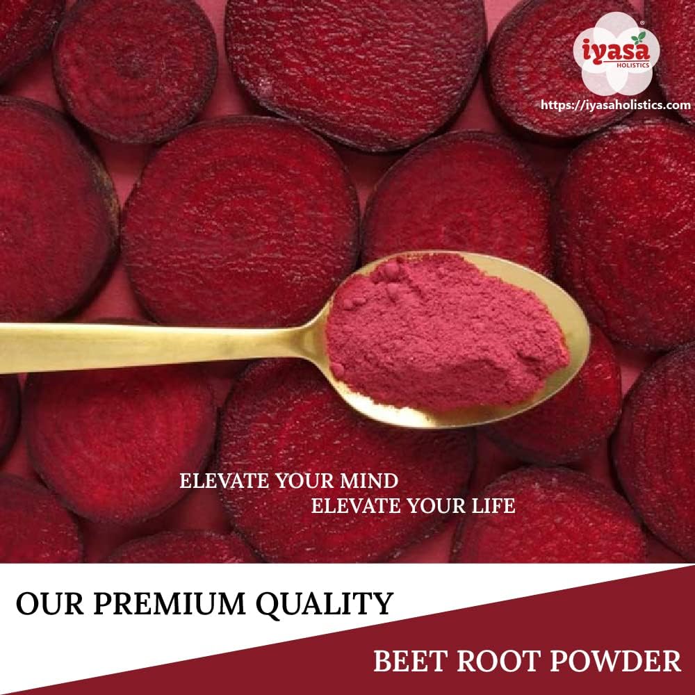 Organic Beet Root Powder for Nitric Oxide Boost and Blood Circulation Support - 8 oz Vegan Superfood