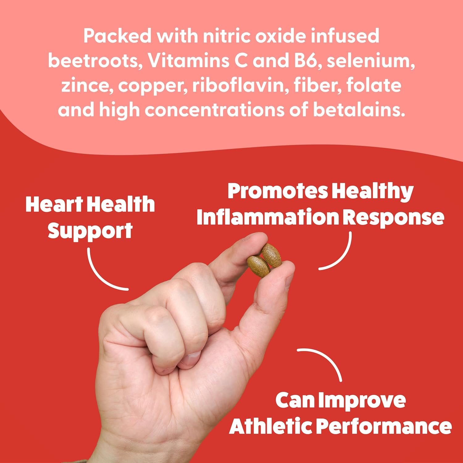 Organic Beet Root Powder Tablets | Nitric Oxide Supplement for Healthy Circulation & Natural Energy