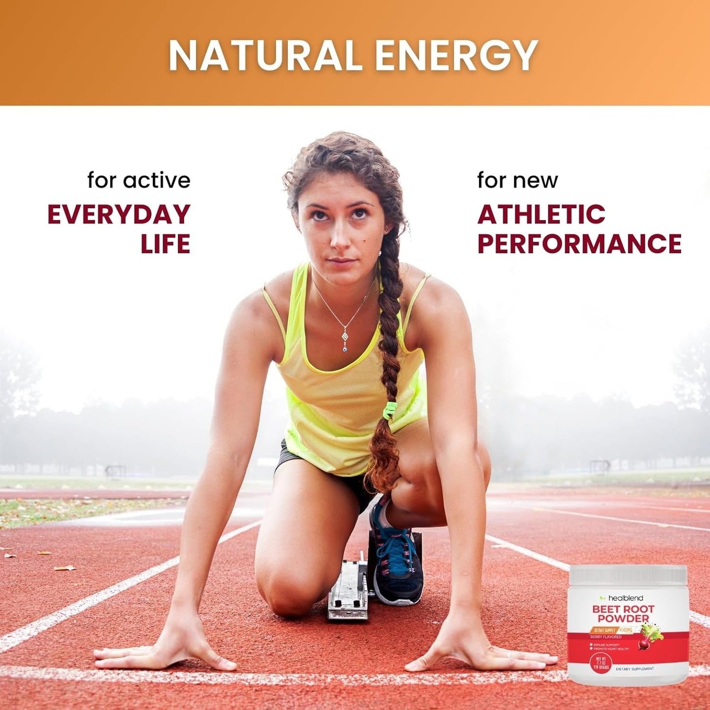 Organic Beet Root Powder with Raspberry & Acai - Berry Flavored Superfood Supplement with Vitamin C & Niacin - 30 Day Supply