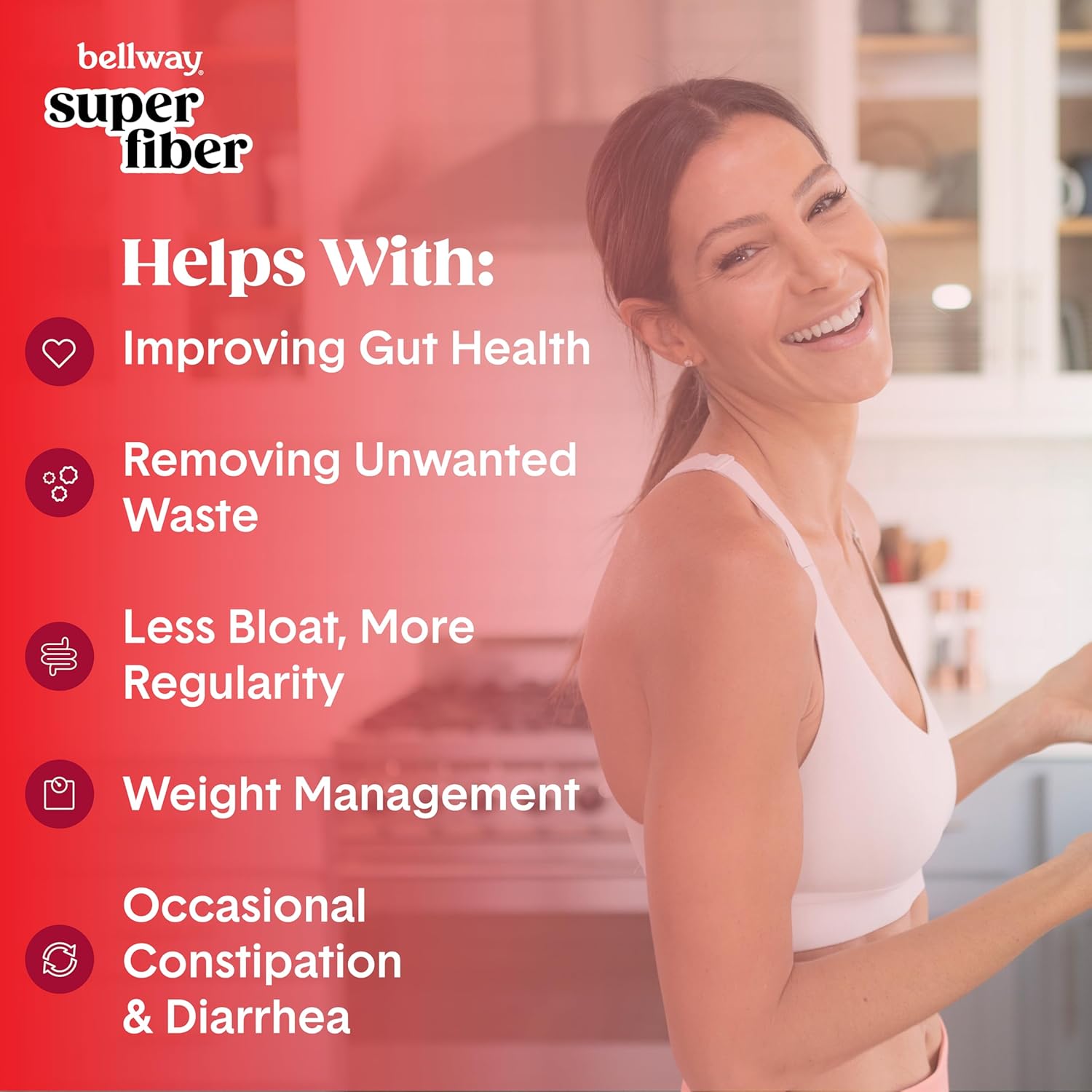 Organic Bellway Super Fiber Powder with Psyllium Husk for Regularity & Gut Health, Sugar-Free Fruit Infused, Non-GMO, Plant-Based Raspberry Lemon & Lemon Lime