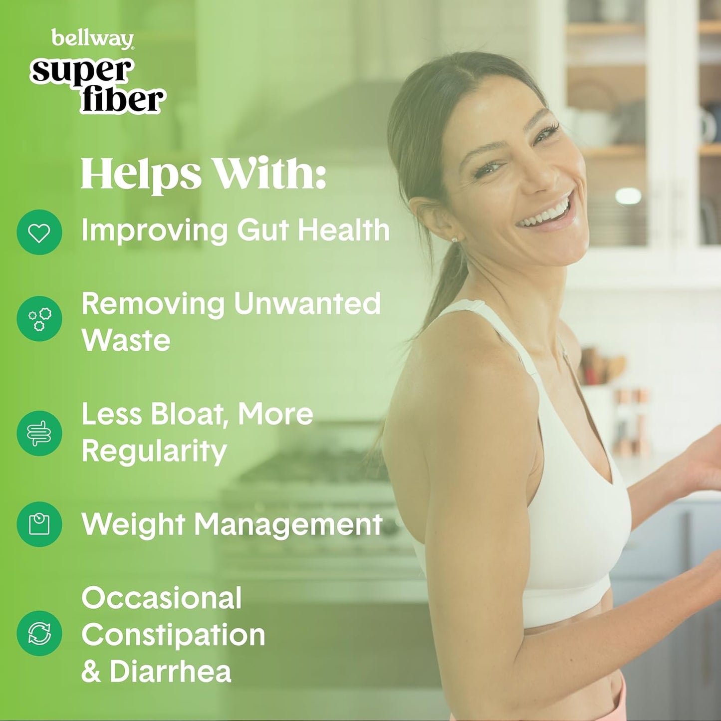 Organic Bellway Super Fiber Powder with Psyllium Husk for Regularity & Gut Health, Sugar-Free Fruit Infused, Non-GMO, Plant-Based Raspberry Lemon & Lemon Lime