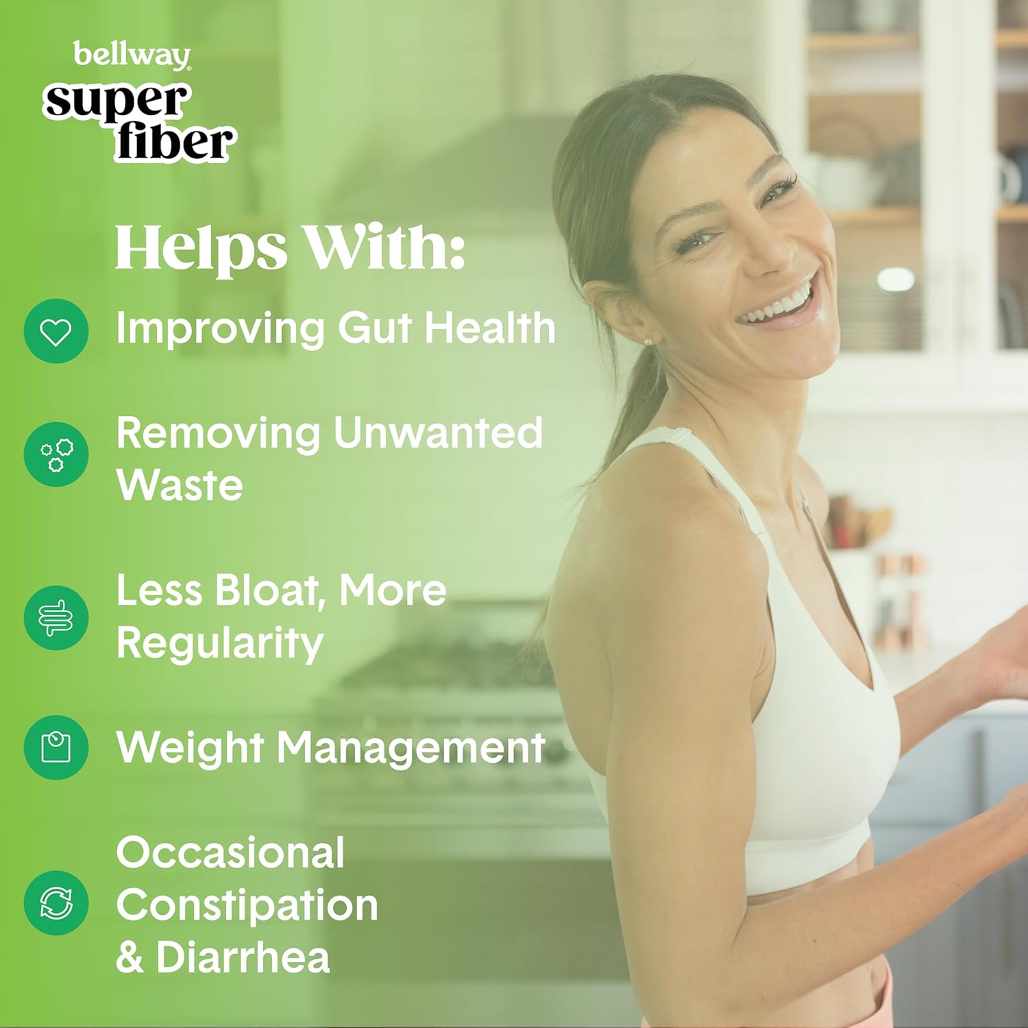 Organic Bellway Super Fiber Powder with Psyllium Husk for Regularity & Gut Health, Sugar-Free Fruit Infused, Non-GMO, Plant-Based Raspberry Lemon & Lemon Lime