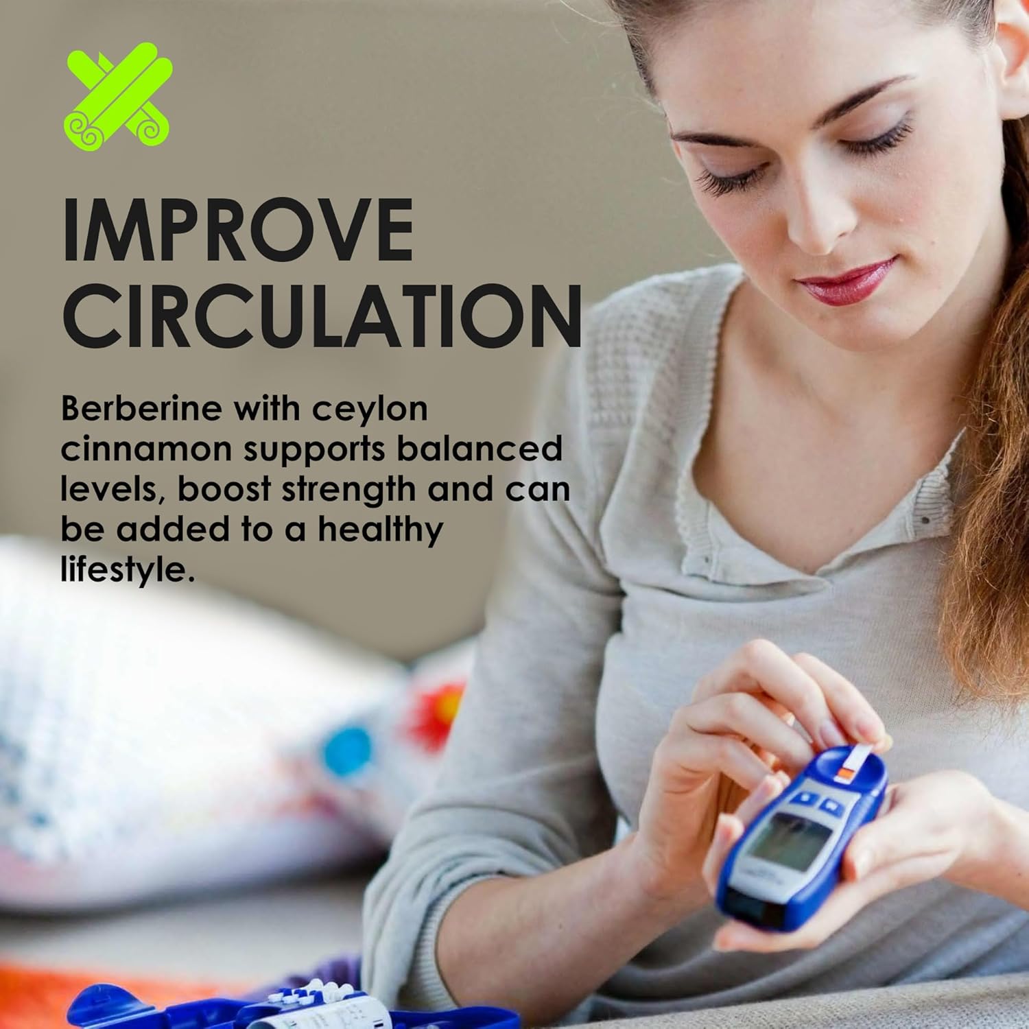 Organic Berberine Supplement 1500mg with Ceylon Cinnamon & Citrus Bergamot - Metabolic & Weight Support - 180 Capsules