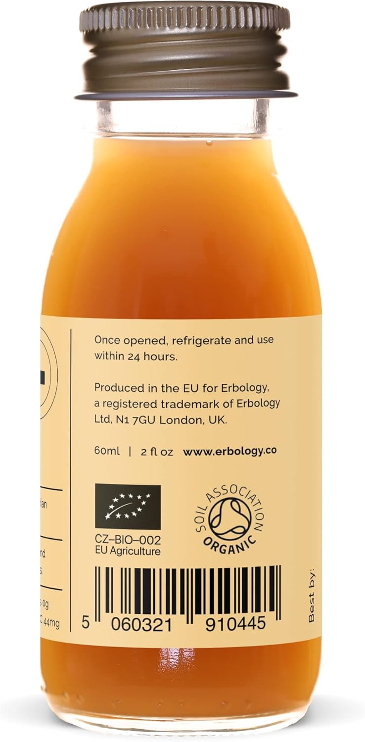 Organic Bergamot Juice Shots for Immunity & Collagen - High in Vitamin C - Bio-active Flavonoids - 100% Pure from Italy - No Sugar