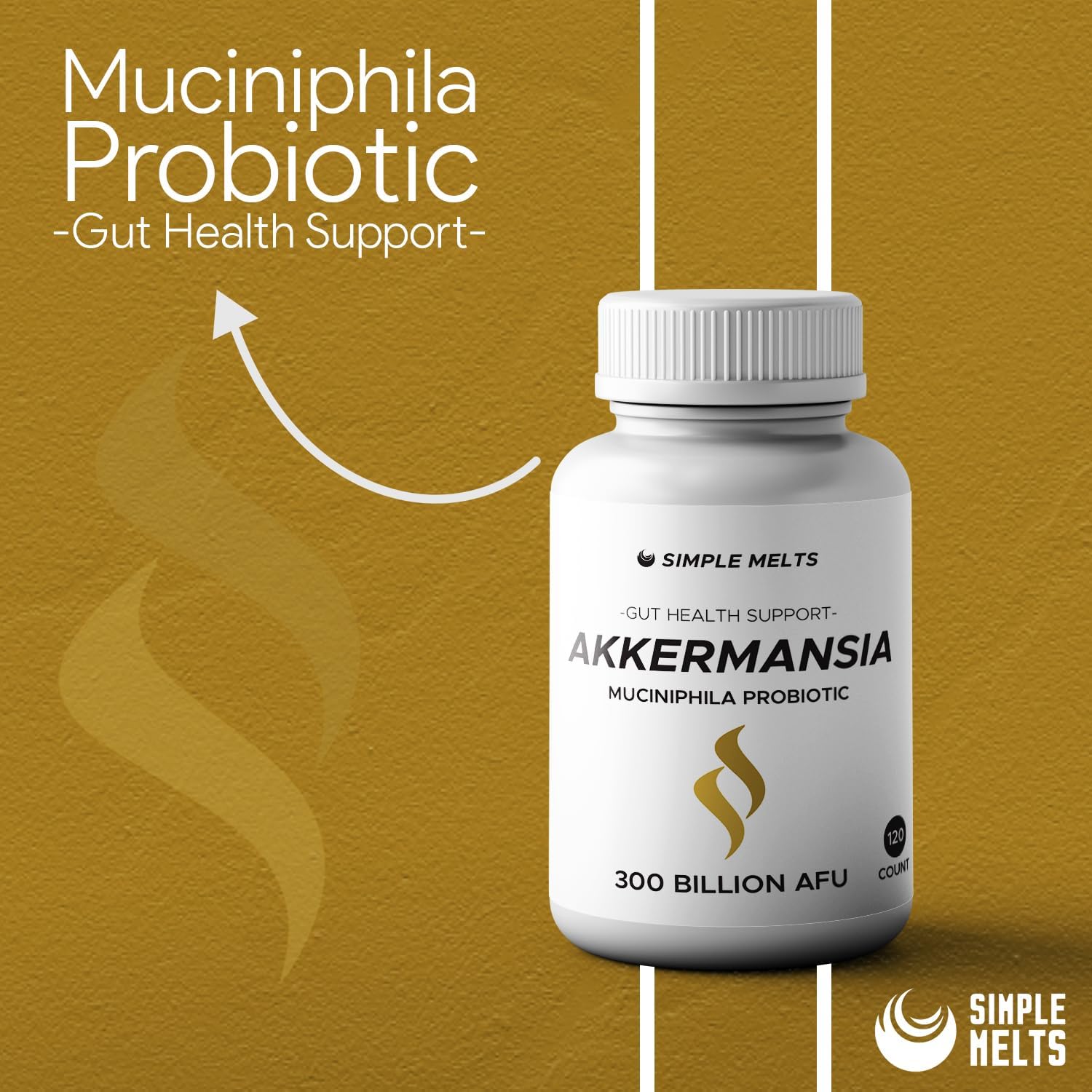 Organic Berry Extract Probiotic Caps - Gut Health & Metabolism Support - 300 Billion CFU Akkermansia Muciniphila - GLP-1 Booster - Men & Women - 120 Count