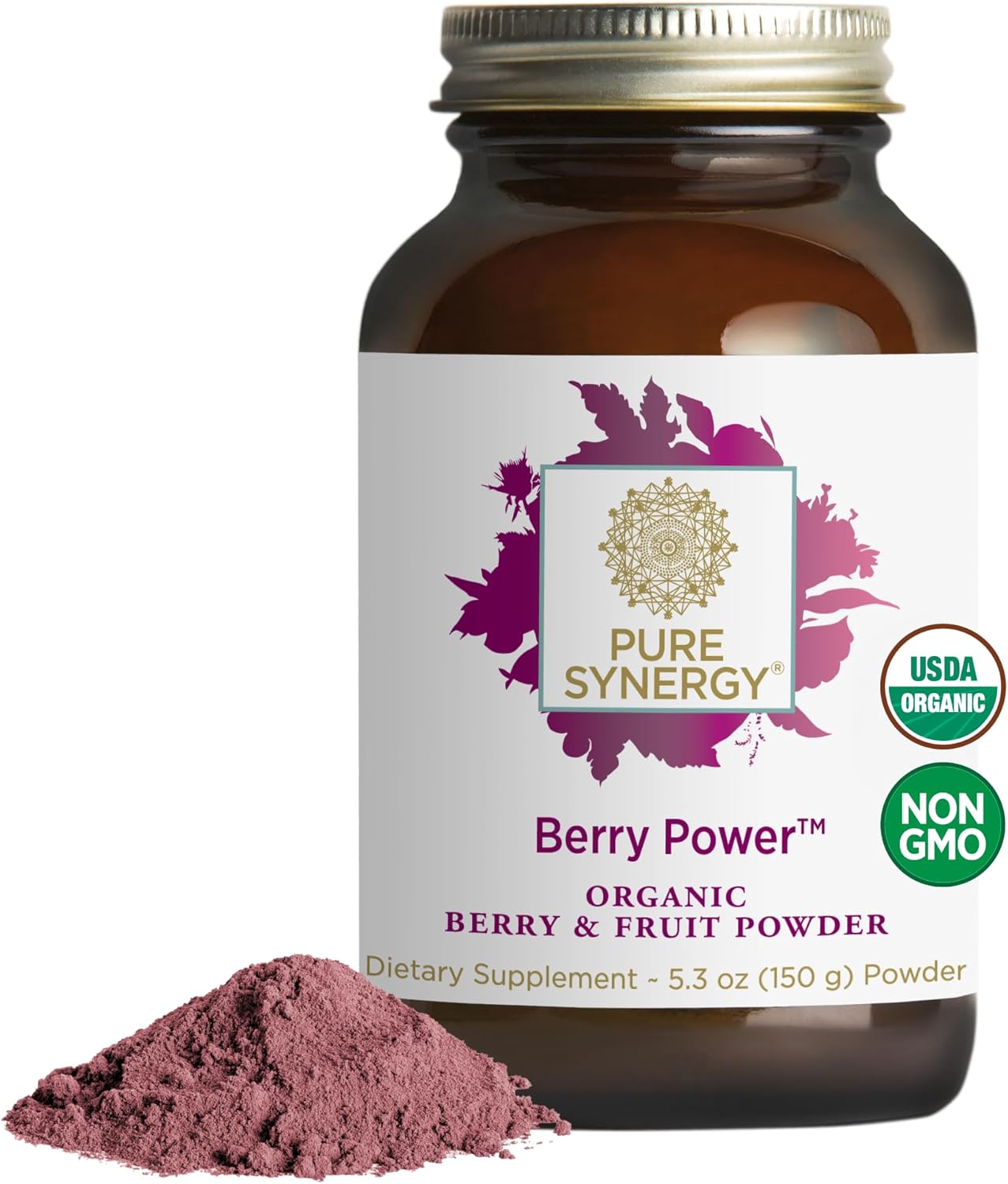 Organic Berry Power Antioxidant Supplement | Acai, Camu Camu, Wild Blueberry | Healthy Aging, Immune, Skin Support | 5.3 oz Powder