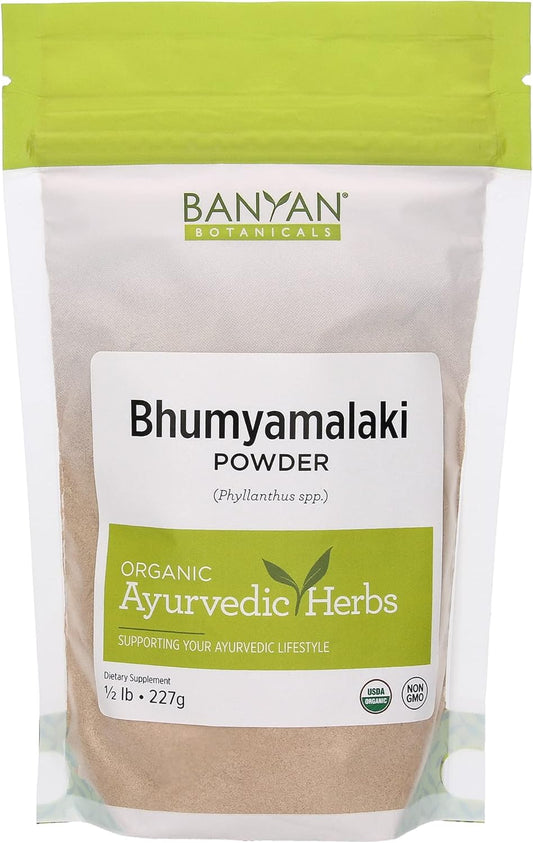 Organic Bhumyamalaki Powder for Liver Health - Phyllanthus spp. Supplement for Natural Liver Detox - 1/2 lb Vegan Non GMO