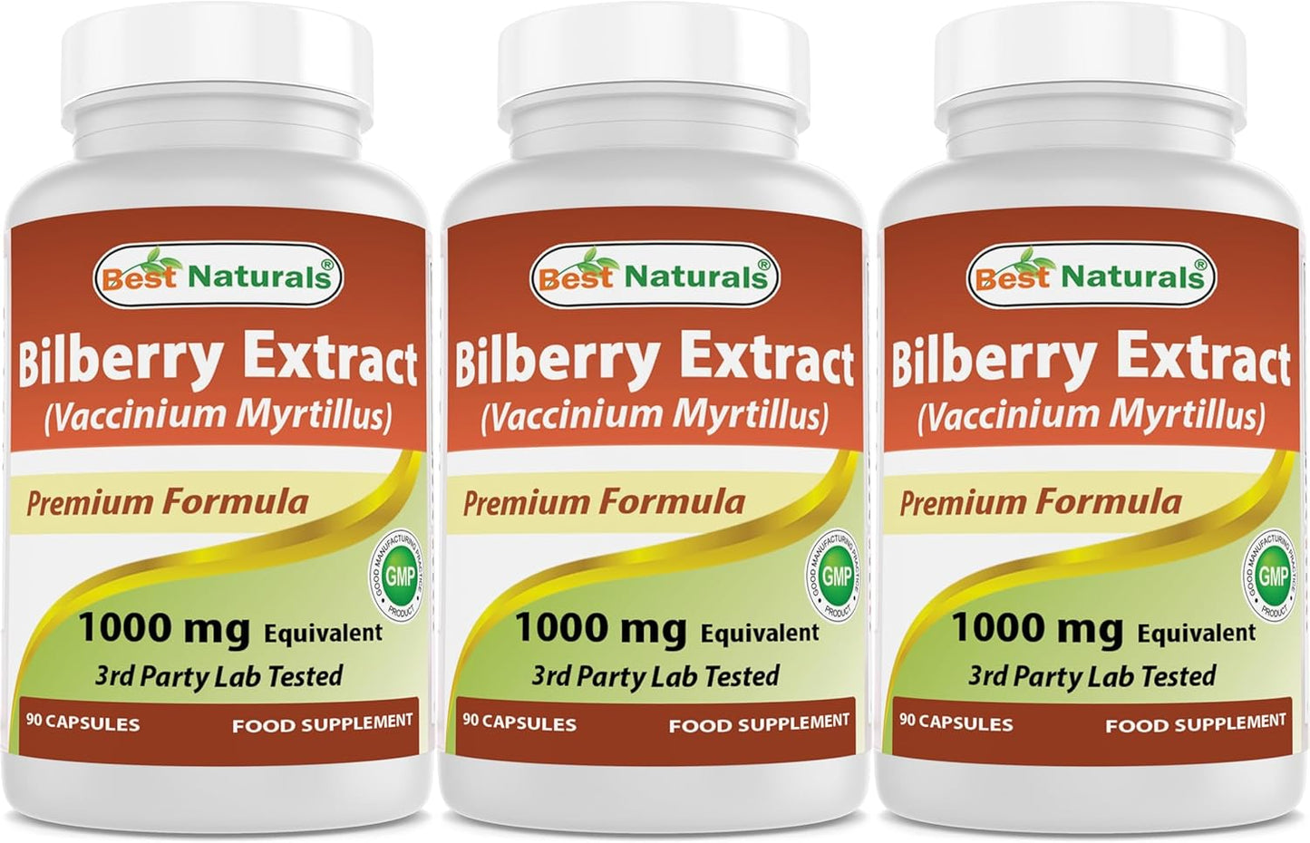 Organic Bilberry Supplement 1000mg - 270 Capsules (3 Pack) - High Quality Antioxidant and Eye Health Support