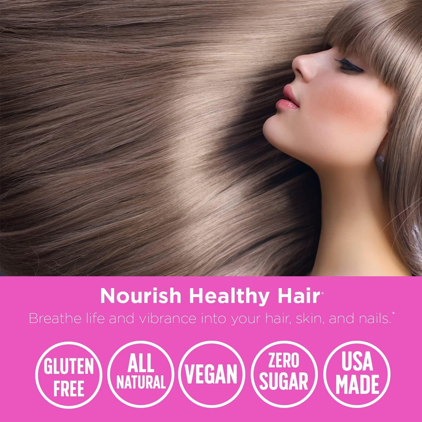Organic Biotin Supplement for Hair, Skin, and Nails - Doctor Danielle Formula with Coconut Water and Rice Phytoceramides