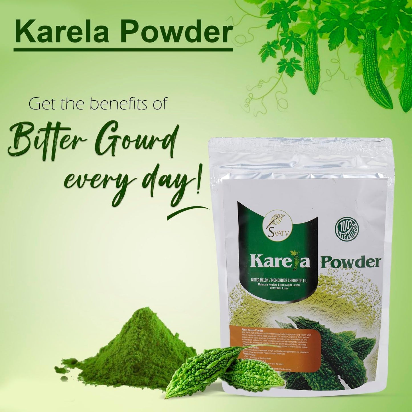 Organic Bitter Melon Powder 8 oz - Skin Benefits - Non-GMO - 227g - Half Pound