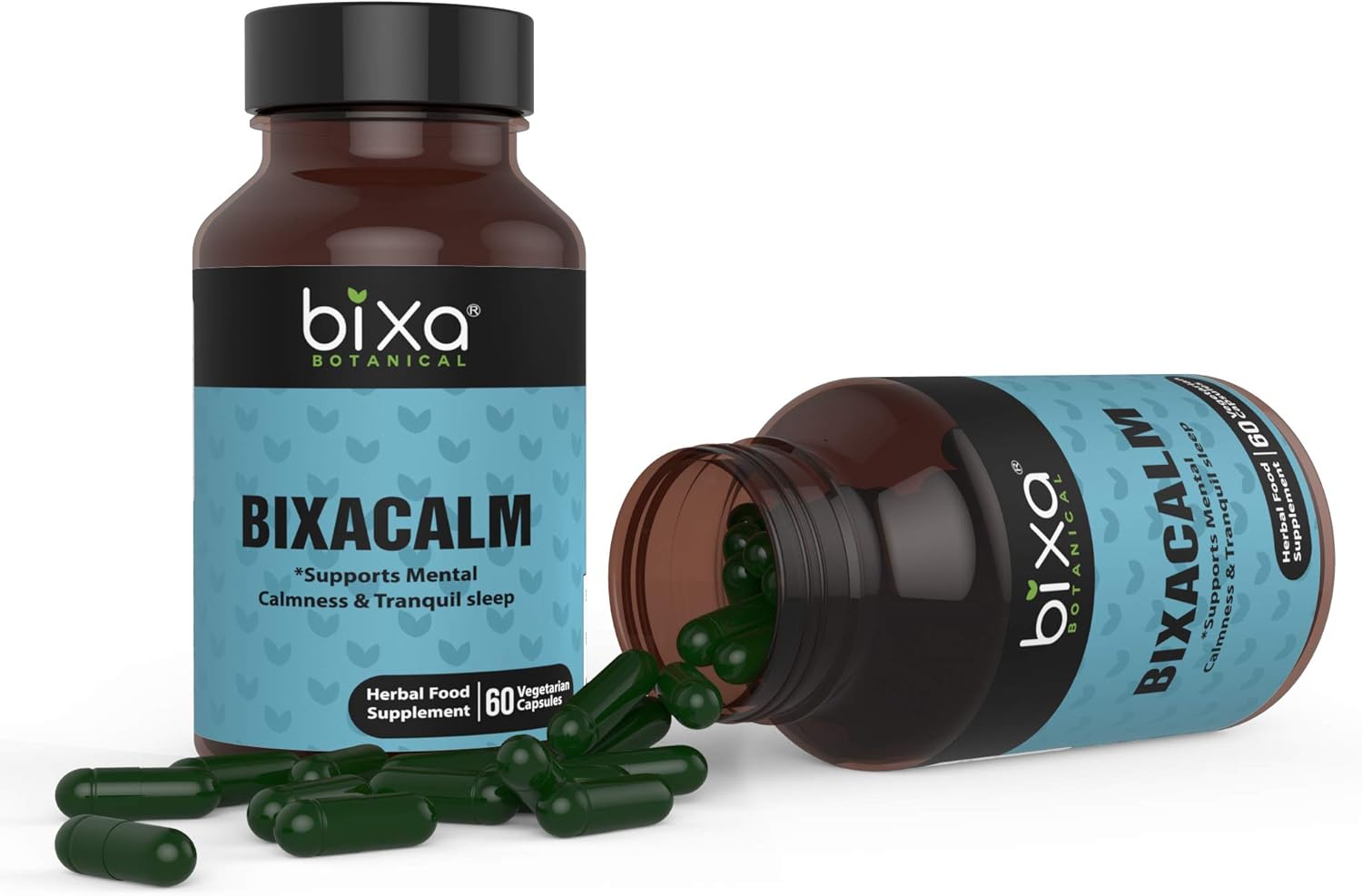 Organic Bixacalm Capsules with Ashwagandha & Valerian Extracts for Better Sleep - 60 Veg Capsules
