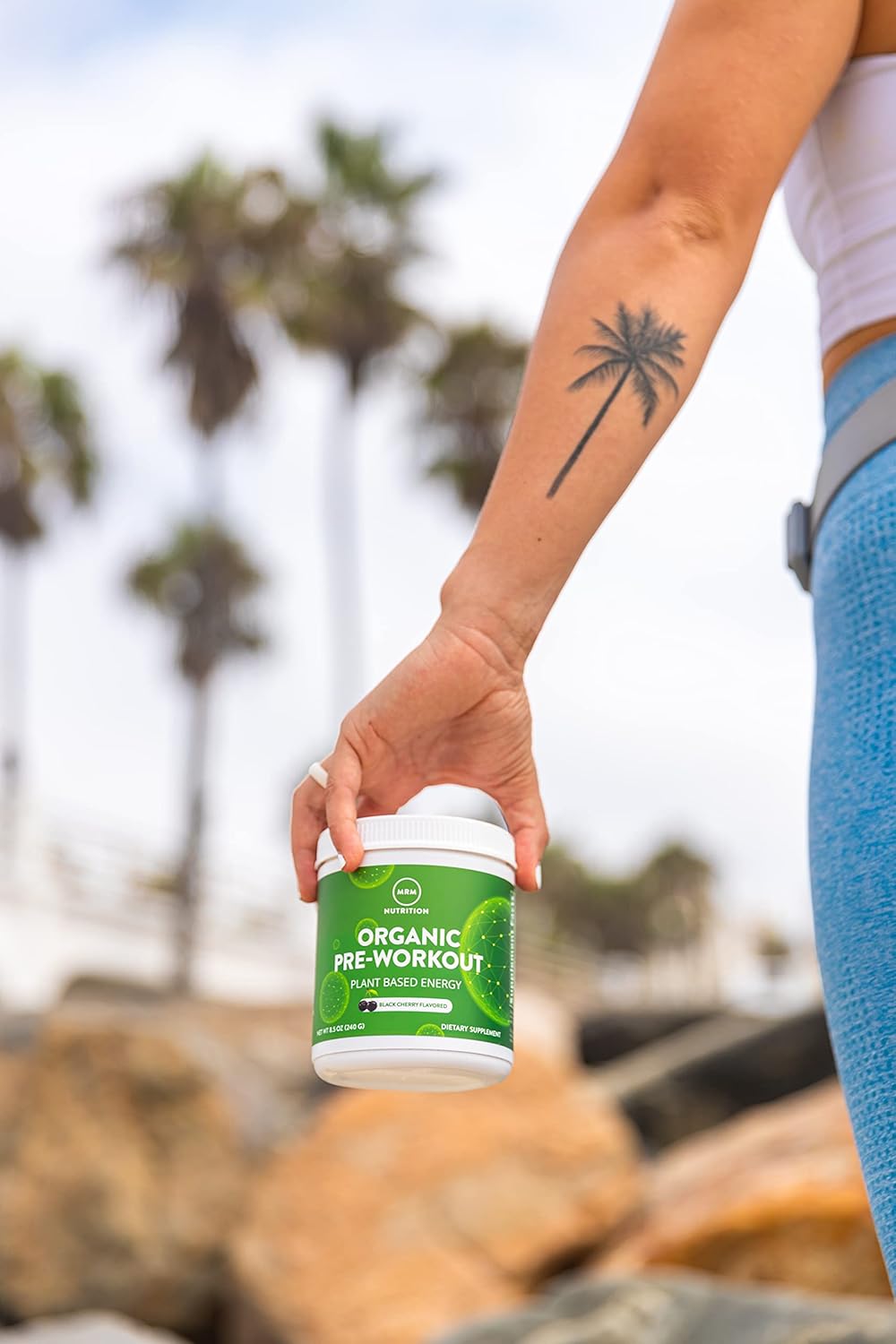 Organic Black Cherry Pre-Workout Powder with Superfoods, Natural Caffeine, and Adaptogens for Clean Energy and Focus - Vegan and Non-GMO - 20 Servings