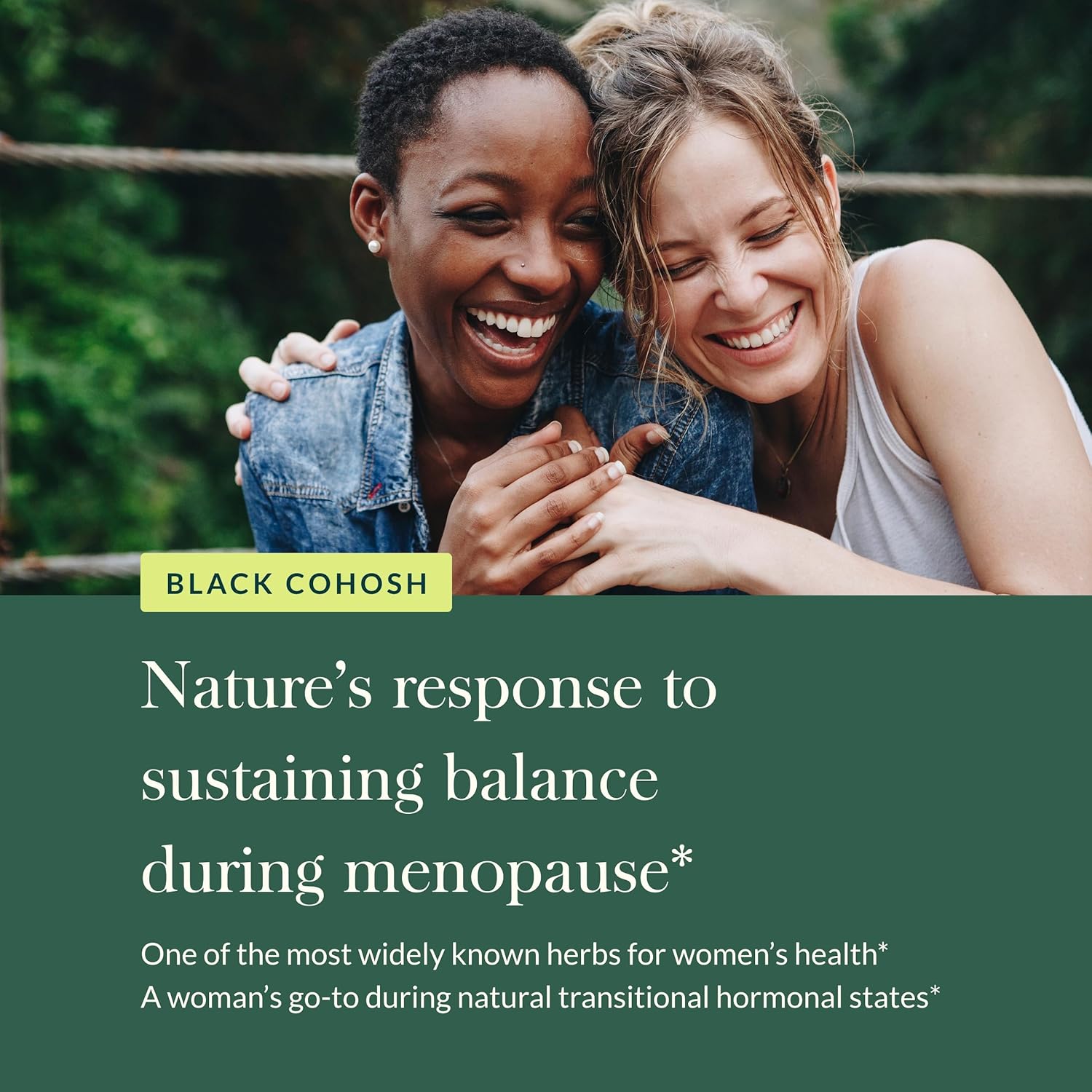 Organic Black Cohosh Menopause Support Supplement - Hormone Balance for Women - 60 Vegan Capsules