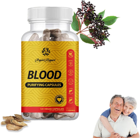 Organic Blood Purifying Capsules - Gluten Free, GMO-Free, Vegan - 1100 mg - 1 Capsule