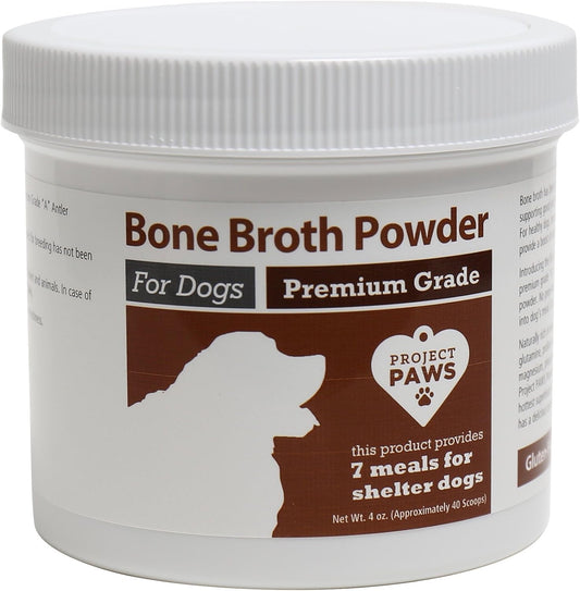 Organic Bone Broth with Elk Antler Powder for Dogs - Nutrient-Rich Superfood Topper - Natural Multivitamin Supplement for Dogs - 4 oz