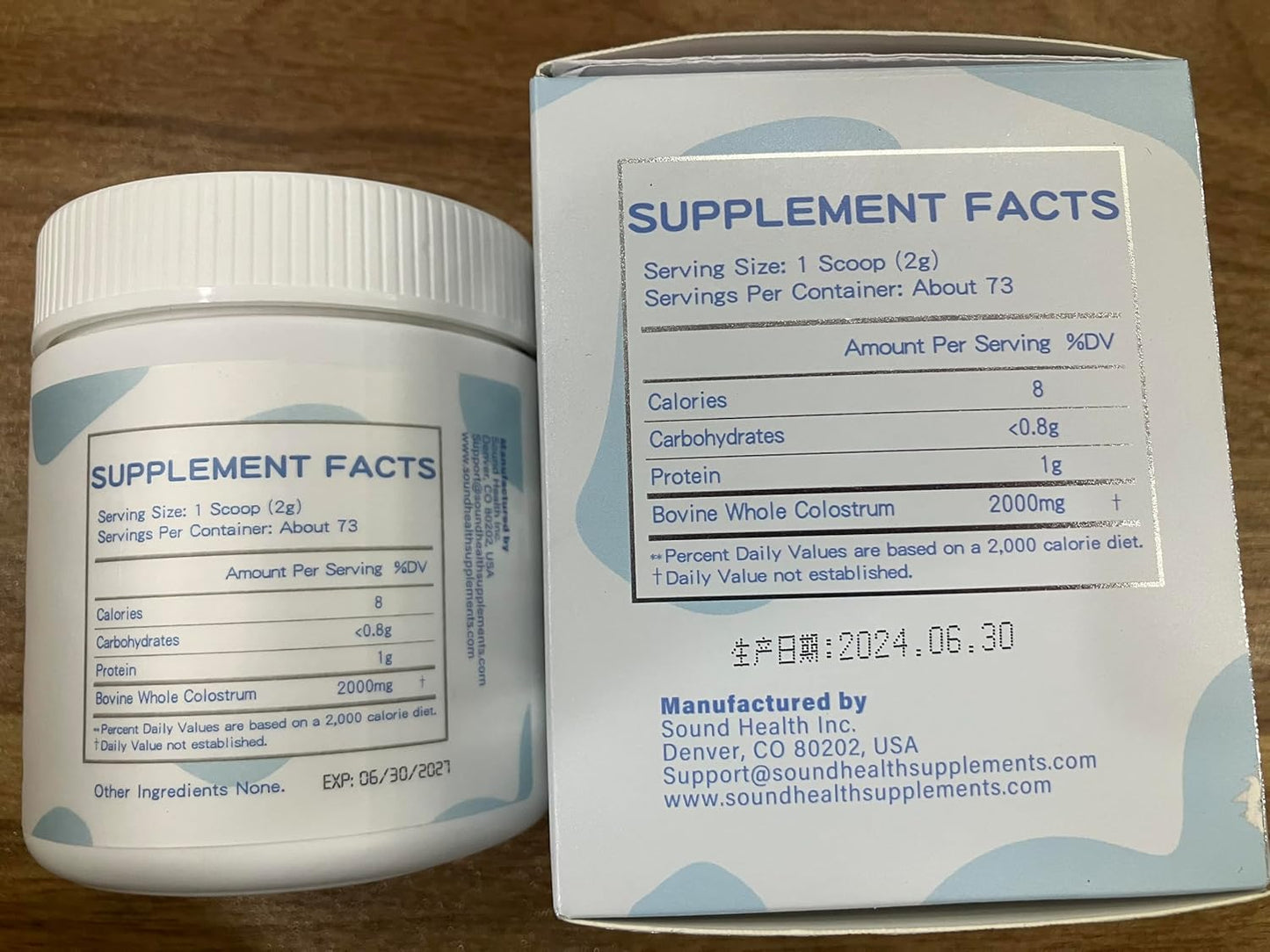 Organic Bovine Colostrum Powder Supplement - Supports Gut Health and Immune System - Unflavored, 73 Servings