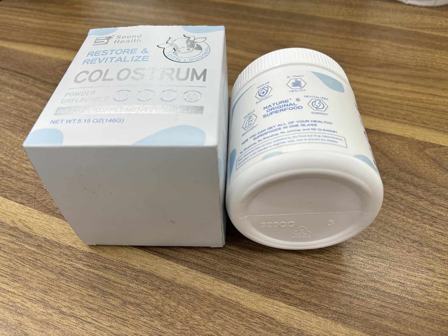 Organic Bovine Colostrum Supplement Powder - Supports Gut Health, Hair Growth, Immune System - Unflavored & 73 Servings