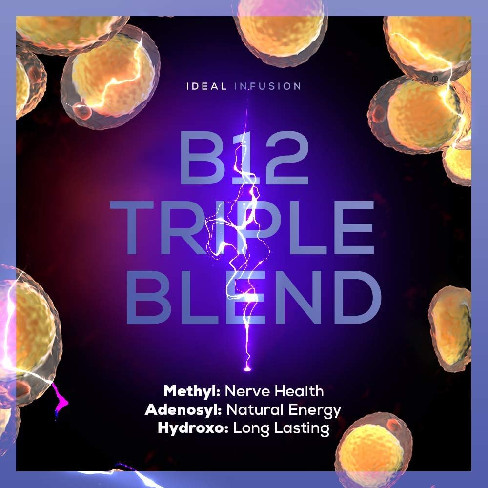 Organic Boysenberry Triple Vitamin B12 Liquid Spray: Nerve Health and Energy Booster - 5000 mcg Methylcobalamin, Adenosylcobalamin, Hydroxocobalamin - Keto, Sugar Free