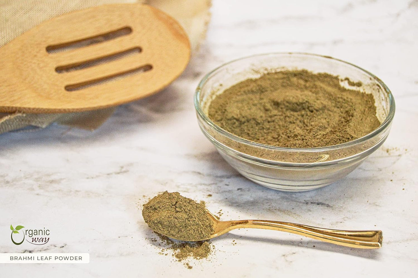 Organic Brahmi Leaf Powder (Bacopa Monnieri) - USDA Certified, Raw, Vegan, Non-GMO - 1/4 LBS - India Origin