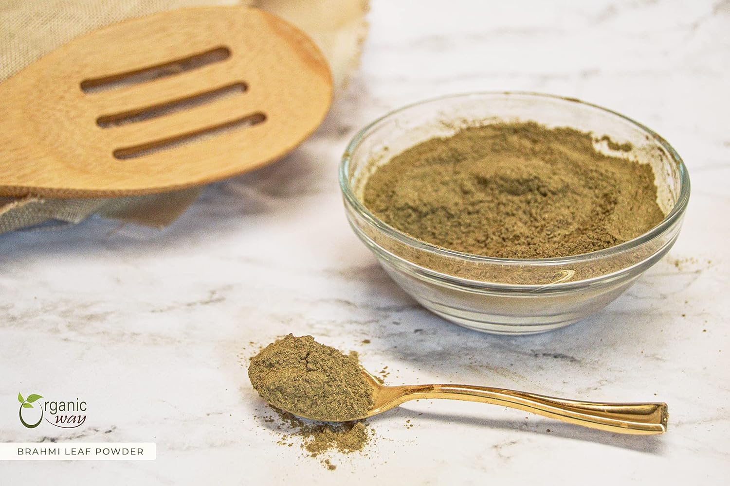 Organic Brahmi Leaf Powder (Bacopa Monnieri) - USDA Certified, Raw, Vegan, Non-GMO - 1/4 LBS - India Origin