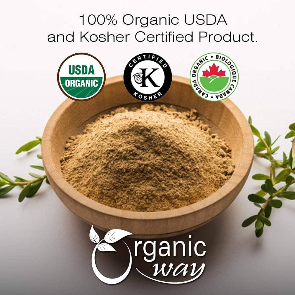 Organic Brahmi Leaf Powder (Bacopa Monnieri) - USDA Certified, Raw, Vegan, Non-GMO - 1/4 LBS - India Origin