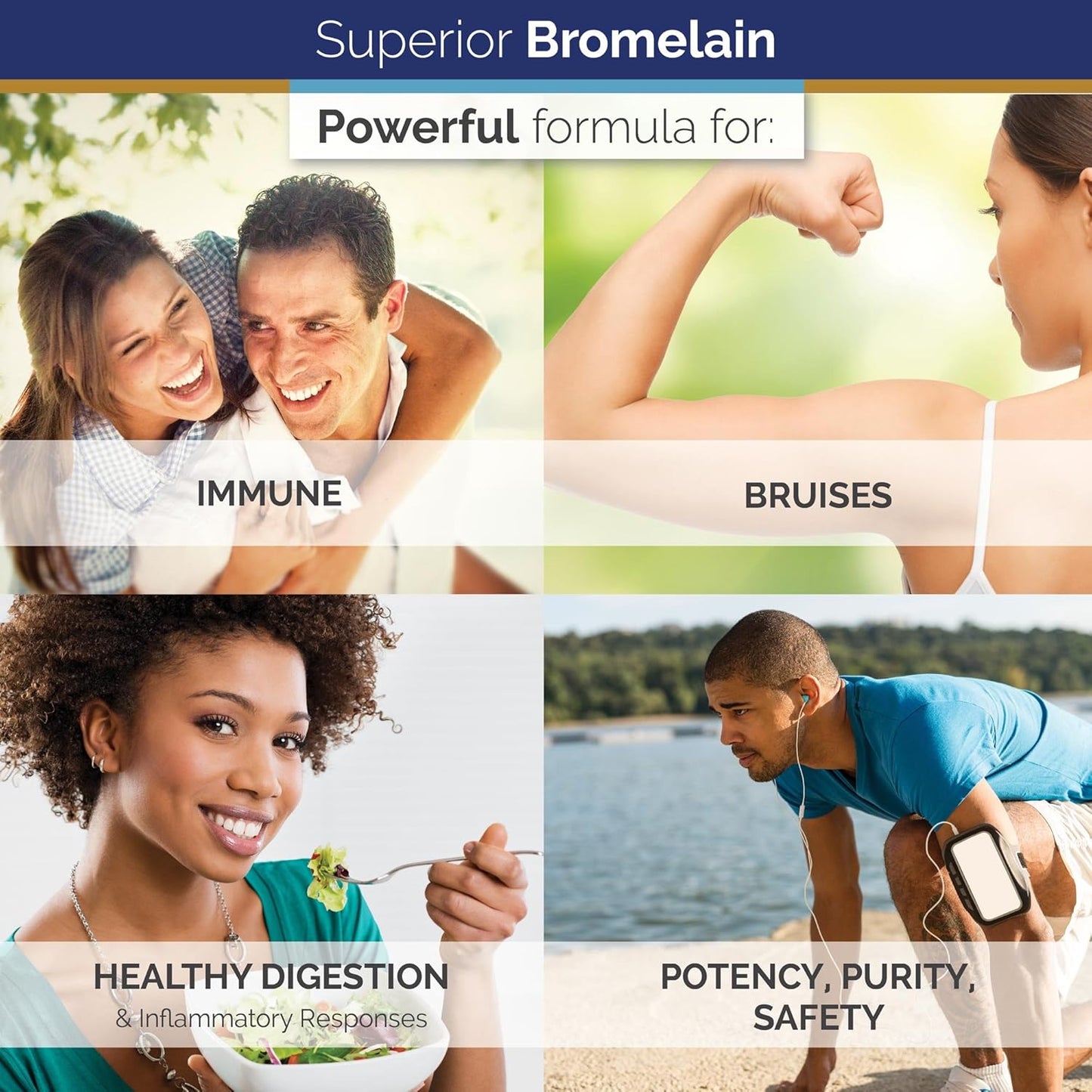 Organic Bromelain 500mg Supplement for Digestion & Cardiovascular Health - 120 Vcaps - Non GMO & High GDU/Gram
