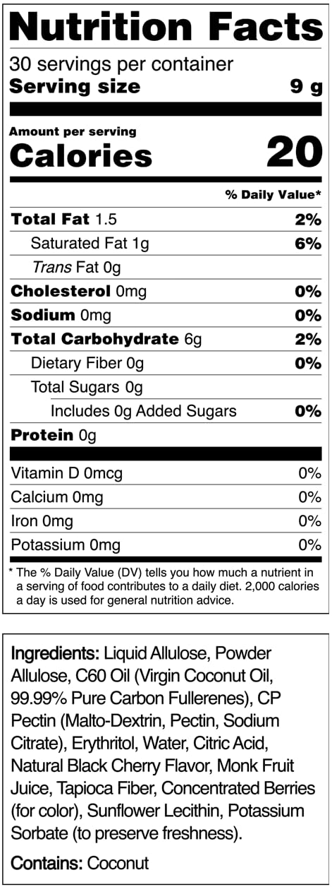 Organic C60 Power Sampler Kit with Coconut MCT Oil and Sugar-Free Tart Cherry Gummies - 4oz Oil, 30 Count Gummies
