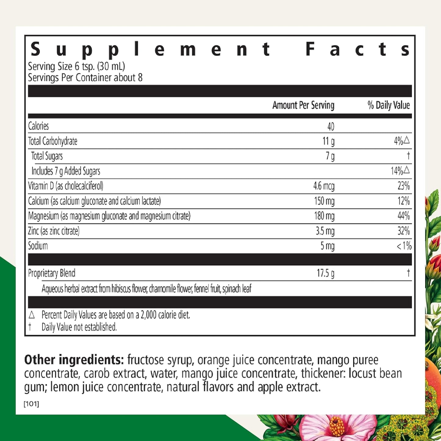 Organic Calcium & Magnesium Liquid Supplement with Vitamin D, Zinc, and Citrate for Bone Health - 8.5 fl oz
