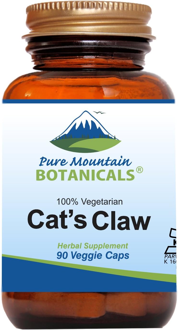 Organic Cat’s Claw Capsules - 90 Vegan Caps with 1000mg Peruvian Uncaria Tomentosa Supplement