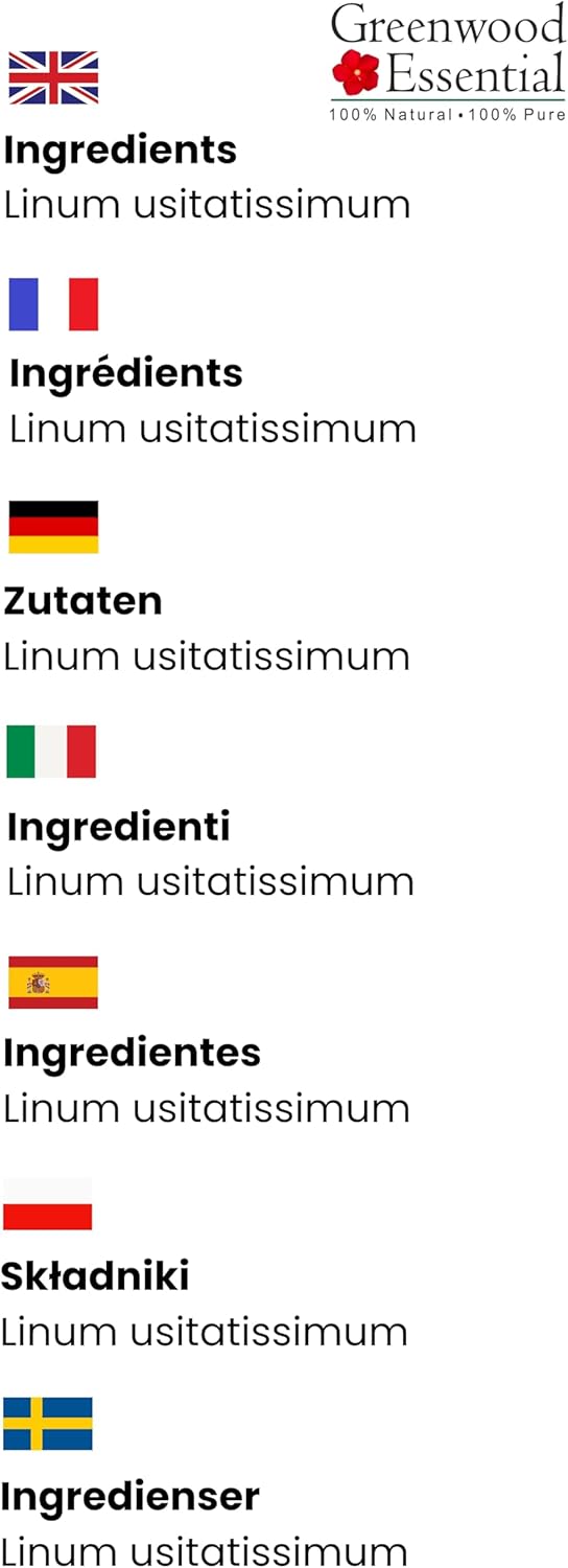 Organic Certified Flax Seed Powder 200gm - 100% Pure Therapeutic Grade - Greenwood Essential